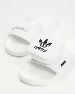 Adidas Originals Adilette Slides - Women's White & Core Black -Sandals Sales Shop http3A2F2Fstatic.theiconic.com .au2Fp2Fadidas originals 8679 1281641 3