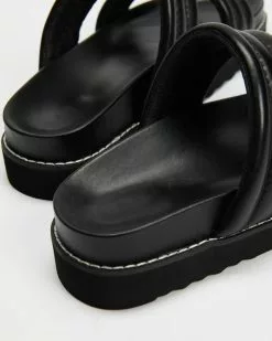AERE Padded Tube Slides Black Leather -Sandals Sales Shop http3A2F2Fstatic.theiconic.com .au2Fp2Faere 0001 7503231 3