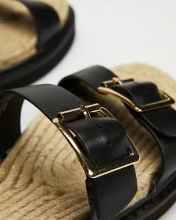 AERE Chunky Buckled Sandals Black Leather -Sandals Sales Shop http3A2F2Fstatic.theiconic.com .au2Fp2Faere 0018 3503231 3