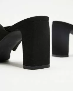 AERE Twisted Linen Block Heels Black Linen -Sandals Sales Shop http3A2F2Fstatic.theiconic.com .au2Fp2Faere 0087 5137621 3