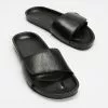 AERE Tenere Leather Slides Black