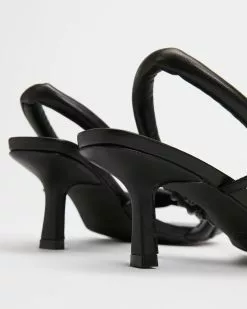 AERE Twisted Padded Tube Heels Black Leather -Sandals Sales Shop http3A2F2Fstatic.theiconic.com .au2Fp2Faere 0815 7912041 3