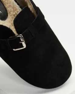 AERE Buckled Suede Clog Mules Black Suede -Sandals Sales Shop http3A2F2Fstatic.theiconic.com .au2Fp2Faere 2589 5200811 3