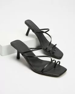 AERE Asymmetrical Strappy Leather Toe Post Heels Black Leather -Sandals Sales Shop http3A2F2Fstatic.theiconic.com .au2Fp2Faere 3735 3996321 4