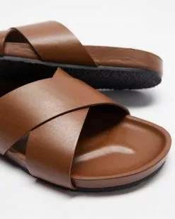 AERE Brunswick Leather Slides Brown -Sandals Sales Shop http3A2F2Fstatic.theiconic.com .au2Fp2Faere 4351 0995021 4