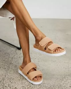 AERE Terry Adjustable Slides Tan