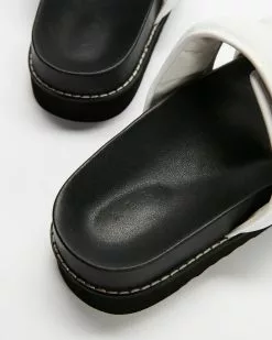 AERE Adjustable Leather Slides White Leather -Sandals Sales Shop http3A2F2Fstatic.theiconic.com .au2Fp2Faere 6158 0560431 4