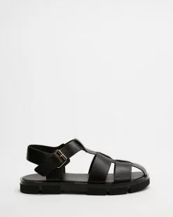 AERE Leather Fisherman Sandals Black Leather -Sandals Sales Shop http3A2F2Fstatic.theiconic.com .au2Fp2Faere 6221 1912041 3
