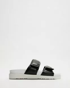 AERE Adjustable Leather Slides Black Leather -Sandals Sales Shop http3A2F2Fstatic.theiconic.com .au2Fp2Faere 6550 9460431 3