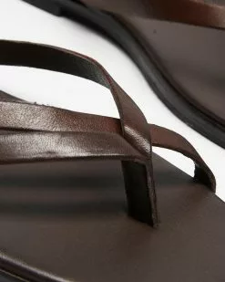 AERE Asymmetrical Leather Thong Sandals Choc Brown Leather -Sandals Sales Shop http3A2F2Fstatic.theiconic.com .au2Fp2Faere 6566 2072721 3