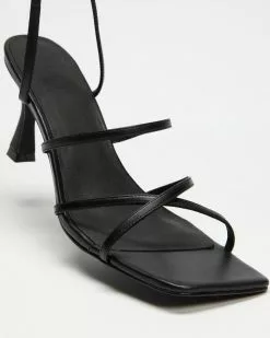 AERE Leather Twist Wrap Heels Black Leather -Sandals Sales Shop http3A2F2Fstatic.theiconic.com .au2Fp2Faere 6674 0812041 3