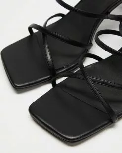 AERE Leather Twist Wrap Heels Black Leather -Sandals Sales Shop http3A2F2Fstatic.theiconic.com .au2Fp2Faere 6674 0812041 4