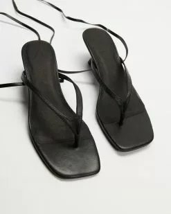 AERE Thong Wrap Leather Heels Black Leather -Sandals Sales Shop http3A2F2Fstatic.theiconic.com .au2Fp2Faere 7301 6812041 3