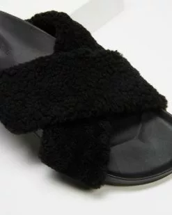 AERE Wool Crossover Slides Black Wool & Suede -Sandals Sales Shop http3A2F2Fstatic.theiconic.com .au2Fp2Faere 7580 3670421 5