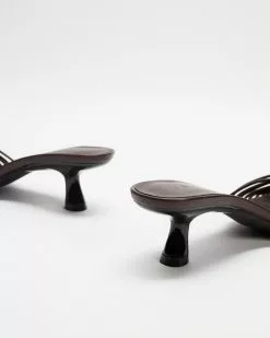 AERE Knotted Cage Heels Chocolate Leather -Sandals Sales Shop http3A2F2Fstatic.theiconic.com .au2Fp2Faere 7817 5074631 3