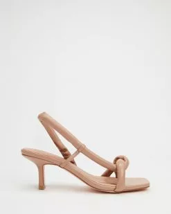 AERE Twisted Padded Tube Heels Brown Leather -Sandals Sales Shop http3A2F2Fstatic.theiconic.com .au2Fp2Faere 8368 8912041 3