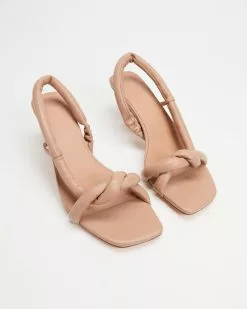 AERE Twisted Padded Tube Heels Brown Leather -Sandals Sales Shop http3A2F2Fstatic.theiconic.com .au2Fp2Faere 8368 8912041 4