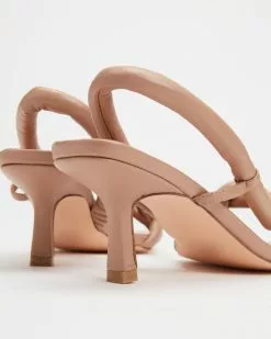 AERE Twisted Padded Tube Heels Brown Leather -Sandals Sales Shop http3A2F2Fstatic.theiconic.com .au2Fp2Faere 8368 8912041 5