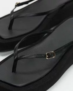 AERE Linen Thong Sandals Black Linen -Sandals Sales Shop http3A2F2Fstatic.theiconic.com .au2Fp2Faere 8988 6560431 5