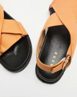 AERE Linen Crossover Footbed Sandals Mango Linen -Sandals Sales Shop http3A2F2Fstatic.theiconic.com .au2Fp2Faere 9724 9644931 4