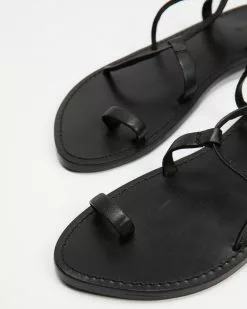 AERE Ankle Tie Leather Sandals Black Leather -Sandals Sales Shop http3A2F2Fstatic.theiconic.com .au2Fp2Faere 9986 4861111 4