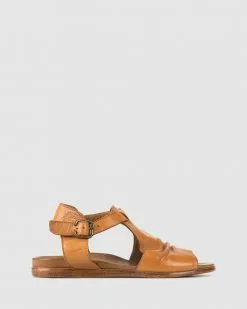Airflex Savannah Leather Footbed Sandals Tan