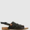 Airflex Flake Comfort Leather Sandals Black/Tan
