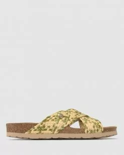 Airflex Palace Raffia Footbed Sandals Green