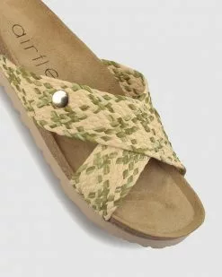 Airflex Palace Raffia Footbed Sandals Green -Sandals Sales Shop http3A2F2Fstatic.theiconic.com .au2Fp2Fairflex 8435 8741251 4