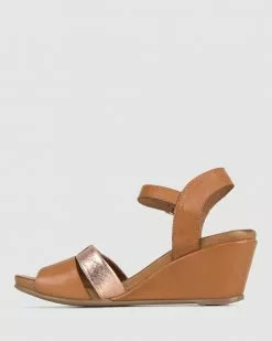 Airflex Wanda Leather Wedge Sandals Tan/ Rose Gold -Sandals Sales Shop http3A2F2Fstatic.theiconic.com .au2Fp2Fairflex 8486 3884441 3