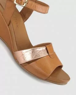 Airflex Wanda Leather Wedge Sandals Tan/ Rose Gold -Sandals Sales Shop http3A2F2Fstatic.theiconic.com .au2Fp2Fairflex 8488 3884441 4