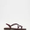 ALDO Toosieflex Strappy Sandals Dark Brown