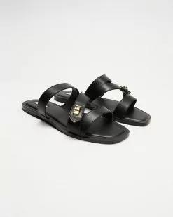 ALDO Pimeliaflex Strappy Slides Black
