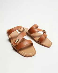 ALDO Pimeliaflex Strappy Slides Cognac