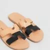 Ammos Maia Sandals Tan & Black