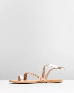 Ammos Alcyone Sandals Silver, Rose Gold & Gold -Sandals Sales Shop http3A2F2Fstatic.theiconic.com .au2Fp2Fammos 9104 910777 3