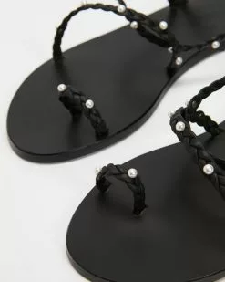 Ancient Greek Sandals Eleftheria Pearls Black -Sandals Sales Shop http3A2F2Fstatic.theiconic.com .au2Fp2Fancient greek sandals 1251 4598531 3