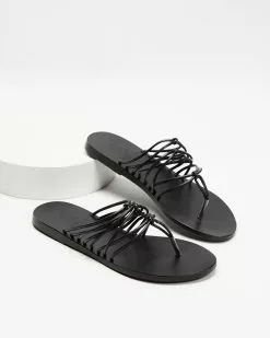 Ancient Greek Sandals Iria Black