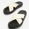 Ancient Greek Sandals Thais Comfort Sandal Off White & Black Sole