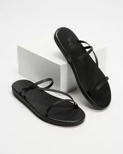 Ancient Greek Sandals Parthena Sandal Black