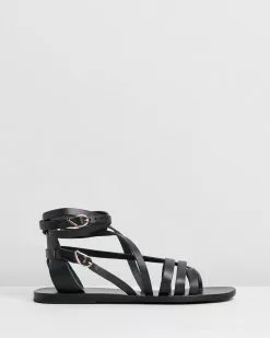 Ancient Greek Sandals Satira Sandal Black