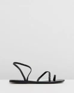 Ancient Greek Sandals Eleftheria Sandal Black