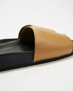 Assembly Label Single Strap Slides - Women's Black & Light Tan -Sandals Sales Shop http3A2F2Fstatic.theiconic.com .au2Fp2Fassembly 5811 5794821 4