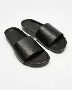 Assembly Label Single Strap Slides - Women's Black