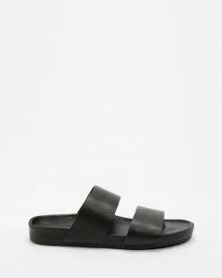 Assembly Label Double Strap Slides - Women's Black
