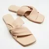 Atmos&Here Tiff Leather Slides Nude Leather