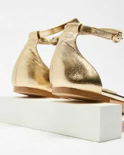 Atmos&Here Dana Leather Woven Flats Soft Gold Leather -Sandals Sales Shop http3A2F2Fstatic.theiconic.com .au2Fp2Fatmos here 1021 1543211 3