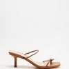 Atmos&Here Rhianna Leather Heels Terracotta Leather