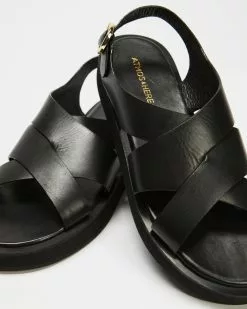 Atmos&Here Nadeen Leather Sandals Black Leather -Sandals Sales Shop http3A2F2Fstatic.theiconic.com .au2Fp2Fatmos here 2115 545288 3