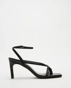 Atmos&Here Vexa Leather Heels Black Leather
